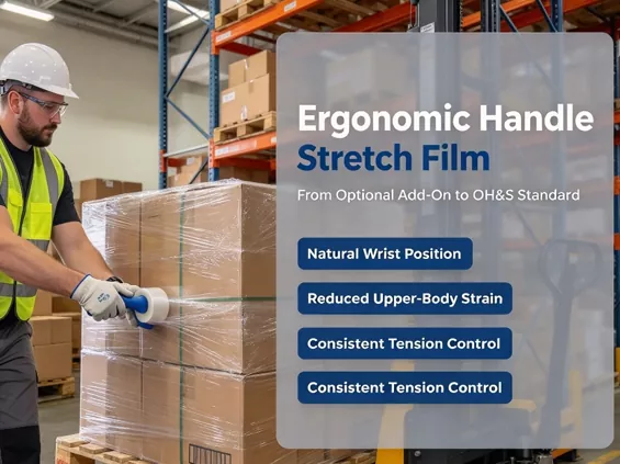 Pellicola estensibile con impugnatura ergonomica: componente aggiuntivo opzionale o il nuovo standard OH&S per le operazioni di magazzino?